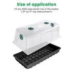 MIXC 10 Pack Humidity Dome 7" Tall Extra Strength, 1020 Growing Trays Cover, Propagation Seed Cloning Lid Vented for 10 x 20 Inch Flat Tray and Seed Starting Germination