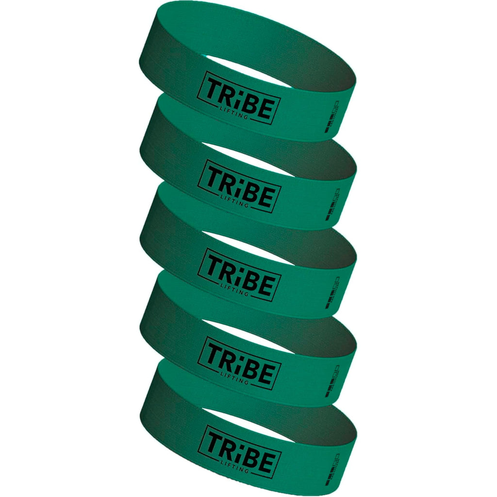 Tribe Lifting Fabric Resistance Bands for Glutes & Legs | 5 Fabric Workout Bands Set | Thick Booty Bands for Squats, Lunges, Hip Training, Physical Therapy & Home Workouts
