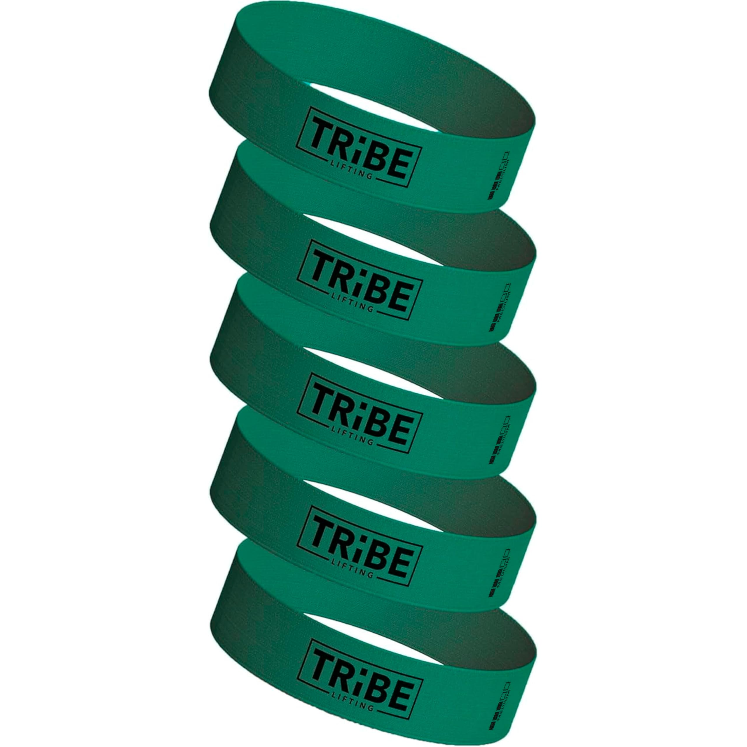 Tribe Lifting Fabric Resistance Bands for Glutes & Legs | 5 Fabric Workout Bands Set | Thick Booty Bands for Squats, Lunges, Hip Training, Physical Therapy & Home Workouts