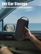 FIREDOG Smell Proof Bag with Lock, Carbon Lined Smell Proof Case Containers for Travel Storage (Black, 8x4x2.75 Inch)