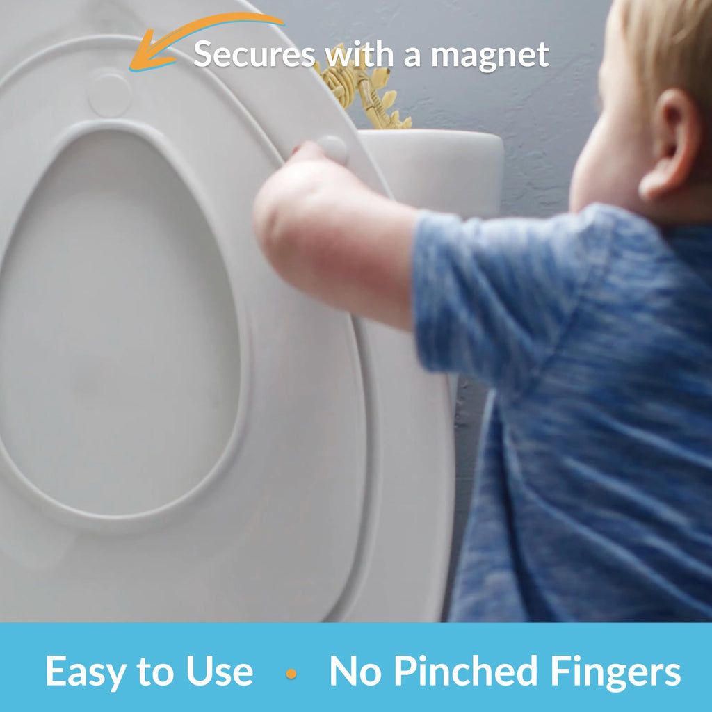 Mayfair NextStep2 Toilet Seat with Built-In Potty Training Seat, Slow-Close, Removable that will Never Loosen, Round, White
