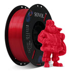 Sovol 3D Printer PETG Filament 1.75mm 1KG (2.2lbs), High Precision, Strong Toughness, Wiring Tightness, Dimensional Accuracy +/- 0.03 mm, 3D Printing PETG Filaments, Red
