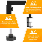 Xiomot Over Table Rod Stand with Clamp 2 Pack Black Table Arch Banner Stand