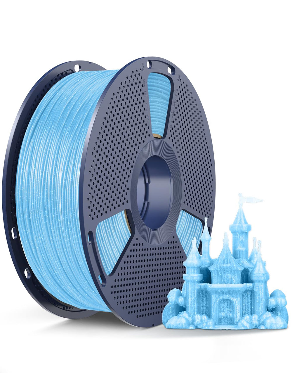SUNLU Shiny Sparkle PLA Filament 1.75mm, Twinkling Blue