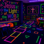 SWRT 6 Rolls (1 in x 33 Ft) Neon Gaffer Cloth Tape for Halloween Decor