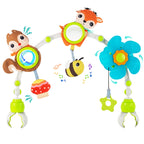 Lynncare Adjustable Arch Bassinet Toys for Infant & Toddlers, Stroller Arch, Baby Crib Toys with Fascinating Hanging for Stimulating Baby’s Senses and Developing Motor Skills