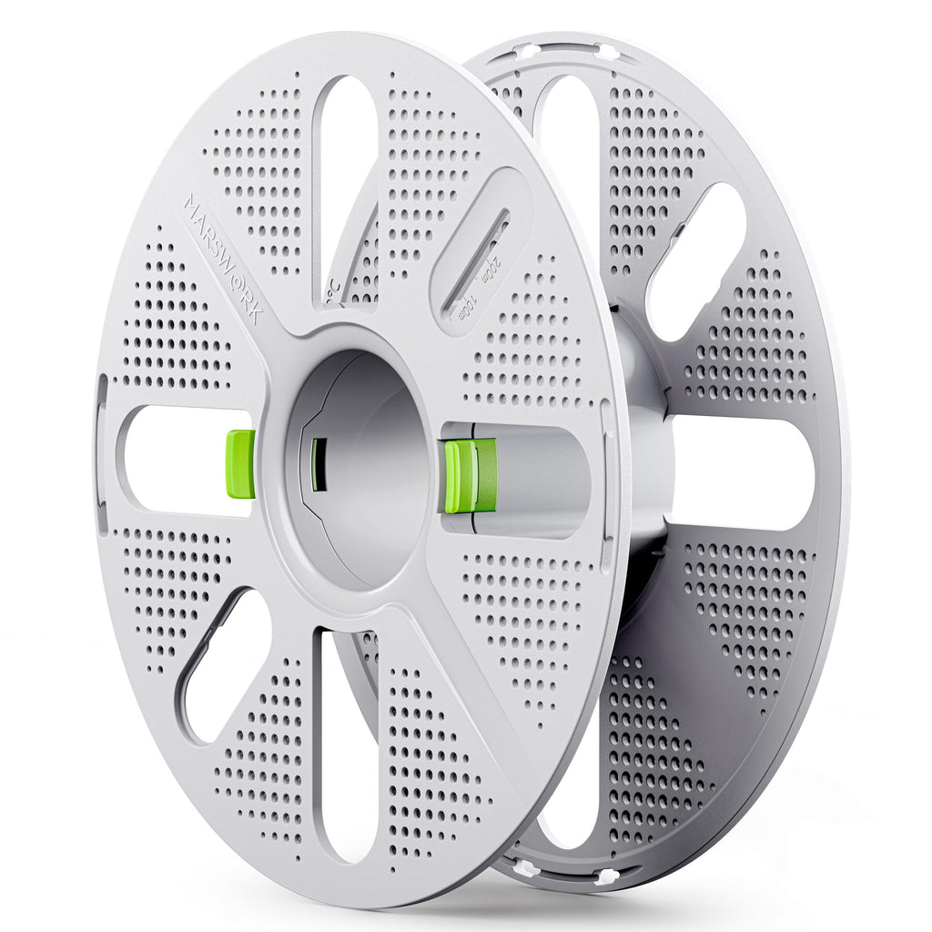 MarsWork Quick-Swap Reusable Spool for Refill Filament, Two-Finger Press Design, Compatible with Bambu Lab 3D Printers, Empty Filament Spool
