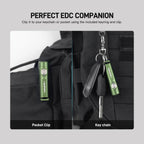ThruNite Ti Keychain Flashlight, USB-C Rechargeable Mini Flashlight, 650 Lumens with Magnetic Tailcap, IPX-6 Waterproof EDC Pocket Light for Camping, Everyday Carry (Dark Green)