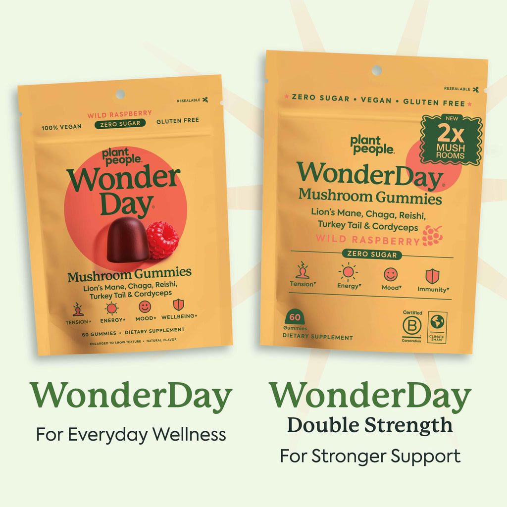 WonderDay Extra Strength Mushroom Gummies – Sugar Free Lion’s Mane, Cordyceps, Reishi & Chaga Supplement for Adults – Mood Boost, Energy, Focus, Immune Support & Gut Health – Vegan, Non-GMO (60 Count)