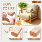 28Pcs Chair Leg Floor Protectors Rectangle for Hardwood Floors Silicone Caps Covers Felt Furniture Pads Clear Chair Sliders, Protect The Floor from Scratches(Fit:L 1.5"-2",W 0.75"-1")