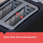 BLACK+DECKER 2-Slice Toaster with Extra-Wide Slots
