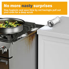 HOSAAM Stove Gap Covers Stainless Steel Black, Stove Gap Filler Extendable Length 13.8" to 27.5", Width 0.79" Oven Gap Filler, Heat Resistant Guard Between Stove Top & Counter (2 Pack)