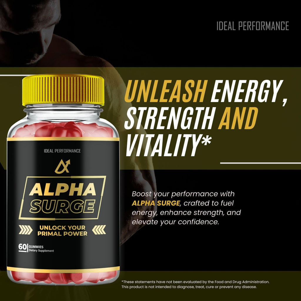 Alpha Surge Gummies, Official Alpha Surge Gummies for Men - Maximum Strength Performance, All Natural Support Overall Health and Wellness, AlphaSurge Advanced Formula Support Gummy Reviews (2 Pack)