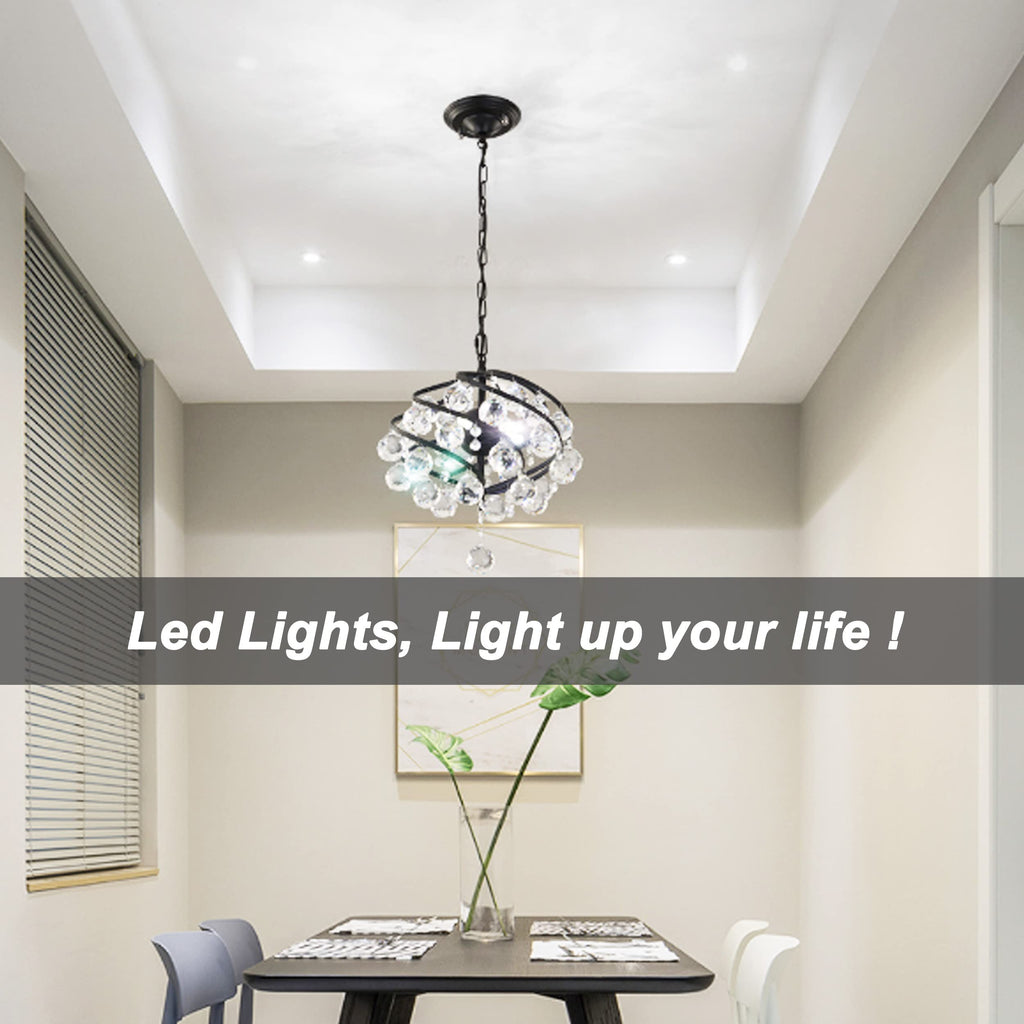 ALIDE E12 C7 Led Candelabra Bulbs 6000k Daylight White, 60 Watt E12 Halogen Equivalent,T6 Small Base 120V C7 LED Light Bulbs 6W Bright Cool White for Ceiling Fan Pendant Chandelier Light,550lm 10Pack