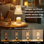 Vinaco Halogen GU10 Bulb Dimmable 50W 2800K Warm White for Candle Warmer