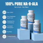 IMMUNOVITES 3-Pack Stabilized R-Alpha Lipoic Acid ((True)) 600mg per Serving [[High Potency & up to 40x Increased Absorption]] (Na R-ALA) (Na R-LA) (Na R-Lipoate) (3 Bottles)