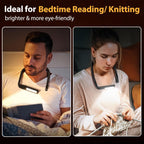 EastPin Reading Light, Rechargeable Neck Light, Stepless Dimming Book Light