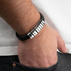 ThermoThrill Fathers Day Bracelet Gifts Custom Bracelets with 1-6 Beads Dad Gifts Customized Mens Bracelet Personalized Gifts for Men Husband