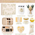 BodyRefresh Birthday Gifts for Women, Christmas Self Care Spa Gift Basket with Empty Makeup Bag, Thinking of You Care Package Gift Box, Get Well Soon Gifts for Women, Mom, Friend, Sister, Gift Set