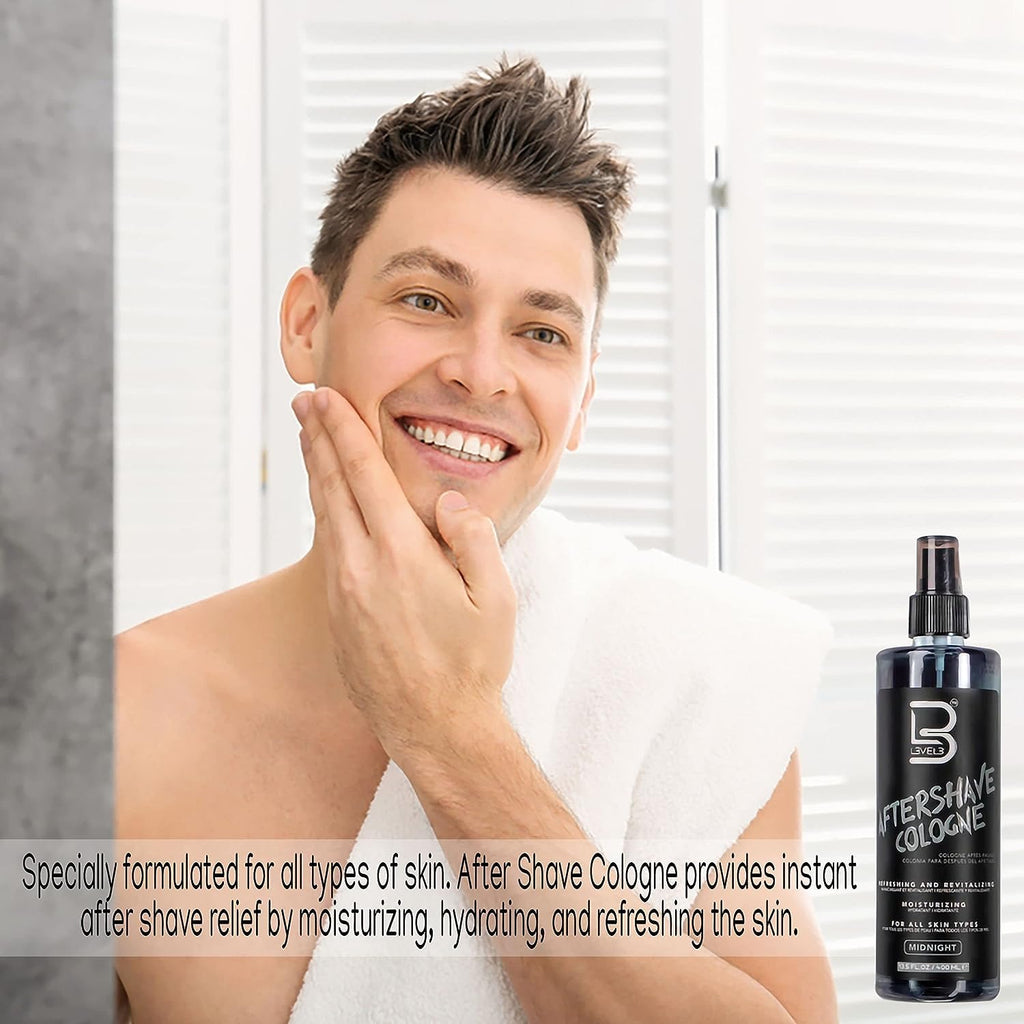 L3 Level 3 After Shave Spray Cologne - Softens Skin - Refreshes and Relieves Face and Skin - Moisturizing Formula Level Three After Shaving (Rose - Small)