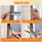 Bruiefpap 39.4FT Weather Stripping for Doors and Windows, Self-Adhesive Soundproofing Door Seal, Door Insulation for Sliding, Exterior, Frames and Front, 0.35'' Wide x 0.35'' Thick, White