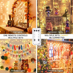 suddus String Lights Indoor Plug in 200 LED Christmas Lights Warm White