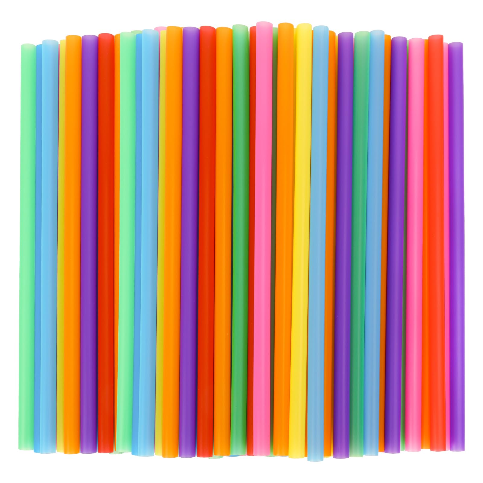 Tomnk 300 Pack Smoothie Straws, 10.3 Inches Straws Disposable, Drinking Straws Disposable in Assorted Bright Colors