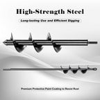 Tegarbed Auger Drill Bit for Planting 2 Pack,1.6x16 inch&3.5x16 inch,Auger Drill Bit Suitable for 3/8'' Hex Drill Driver,Garden Spiral Hole and Planter for Bulbs,Fence Posts,and Umbrella Holes