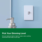 Lutron Ariadni/Toggler LED+ Dimmer Light Switch for Dimmable LED, Halogen and Incandescent Dimmer Switch, 150W, Single-Pole/3-Way, AYCL-153P-WH, White