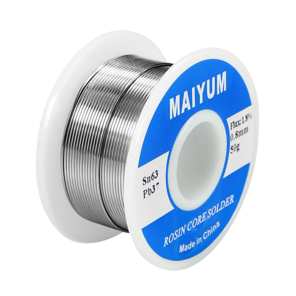 MAIYUM 63-37 Rosin Core Solder Wire 0.8mm 50g Tin Lead Electrical Soldering