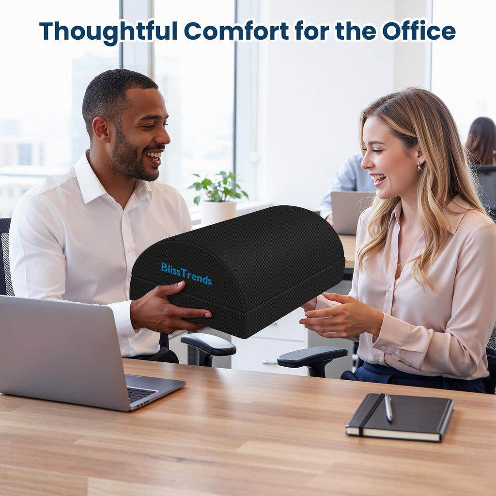 BlissTrends Foot Rest Under Desk, Foot Stool with 2 Adjustable Heights