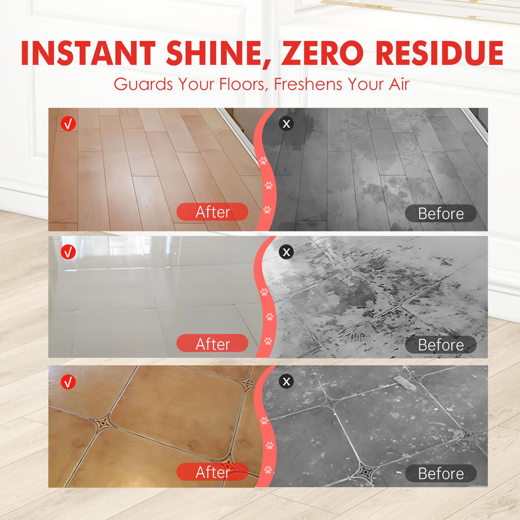 NXPPYY Floor Cleaning Solution Compatible with Roborock Q5/Q7/Q8/S7/S8/Qrevo Series, All Robot Vacuums & Wet Dry Vacuum, Floor Cleaner for Mopping, 4 Bottle Floor Cleaner Refill