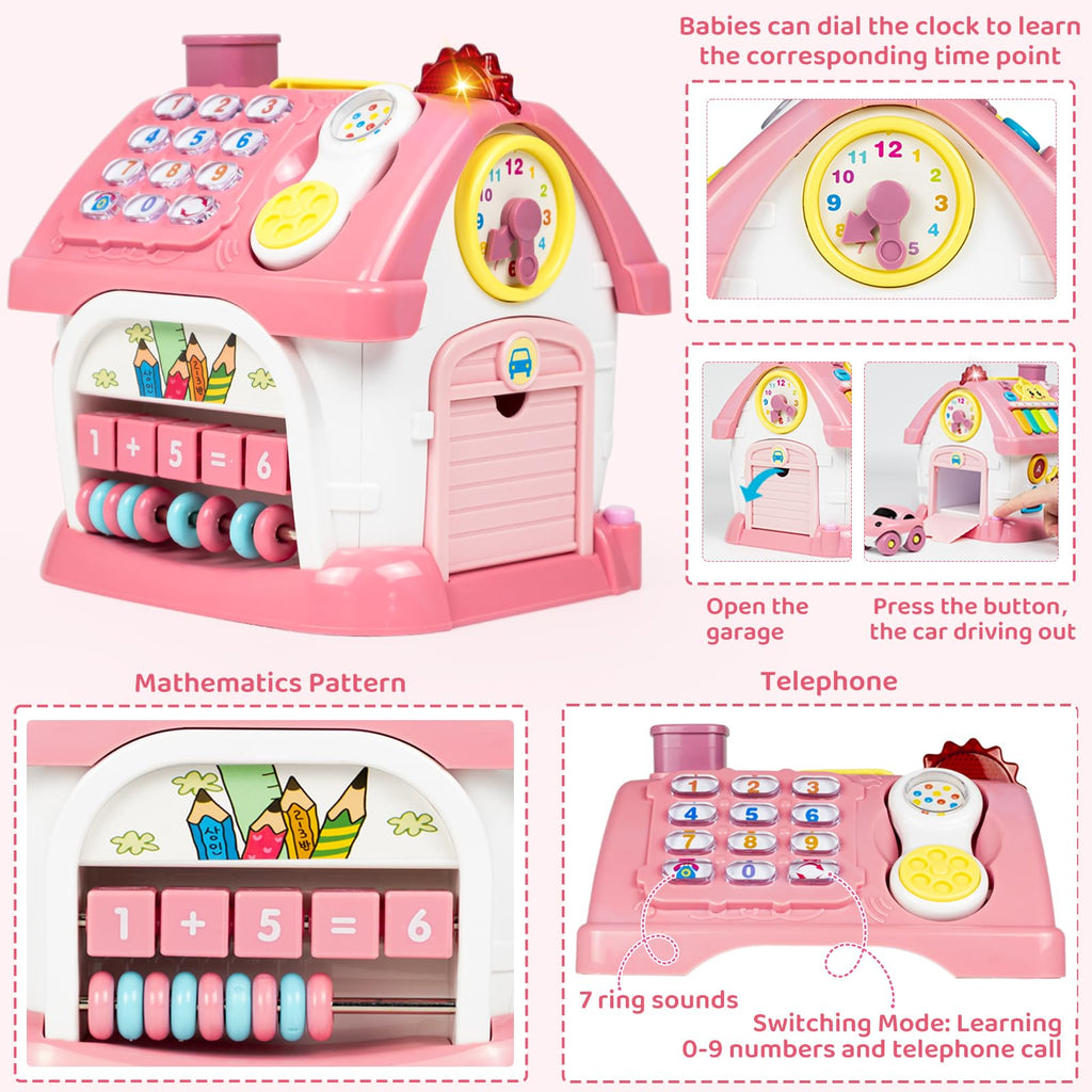 Marstone Toddler Toys for 1 Year Old Girl Gifts: First 1st Birthday Gifts for Girls and Boys, 8-in-1 Musical Learning House Baby Toys 6-12 12-18 Months, Educational Toddler for Ages 0-2