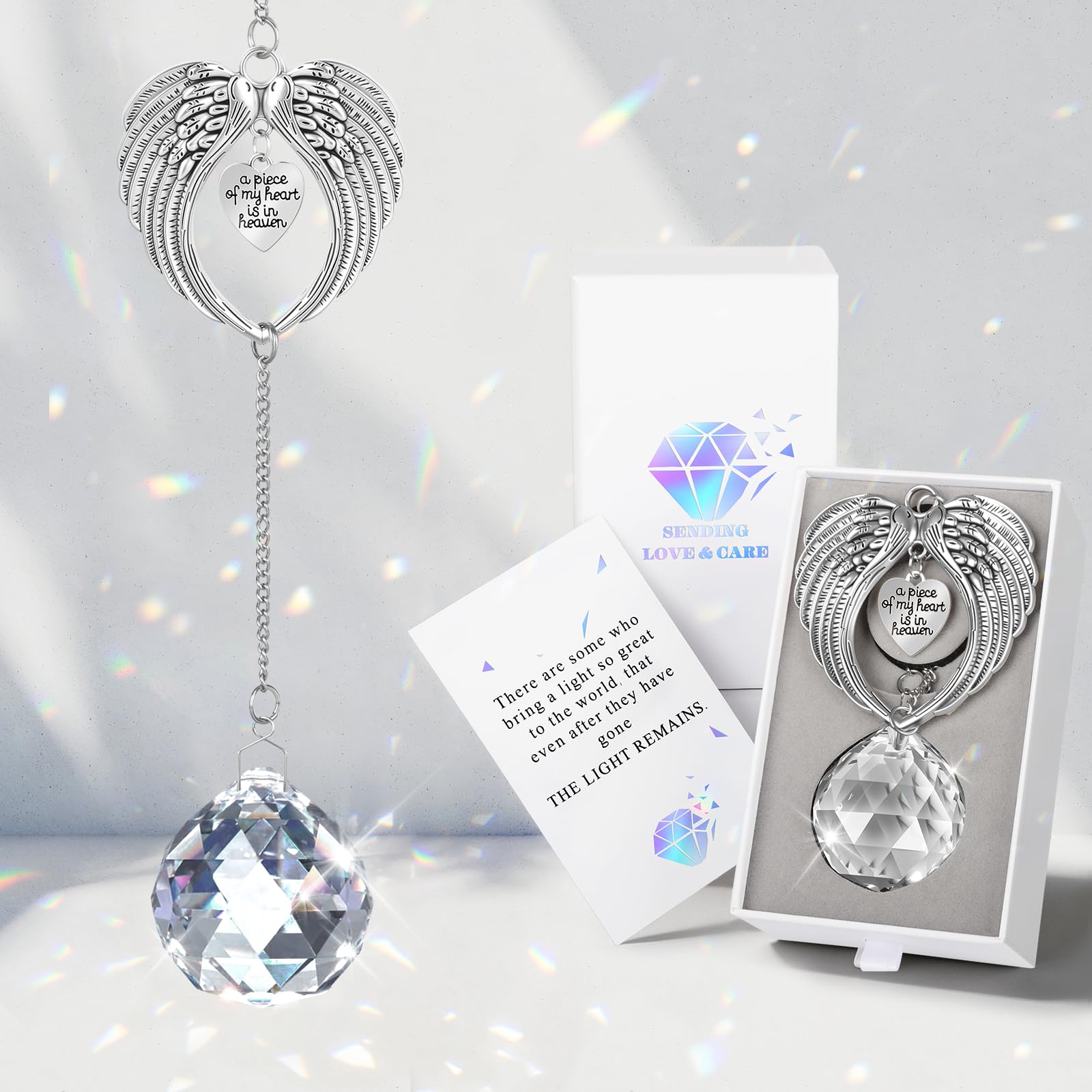 Memorial Sympathy Gifts for Loss of Loved One, Memorial Crystal Suncatcher