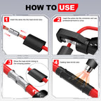 AIRIC Heat Shrink Butt Connectors 22-16 AWG, 500 Pcs Waterproof Electrical Crimp Splice Terminal for Auto Repair, Insulated Marine Grade Connector for 22,20,18,16 Gauge,Wire Crimps Terminals, Red