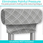 Vive Crutch Pads & Hand Grips - Padding for Walking Arm Crutches - Universal Underarm Padded Forearm Handle Pillow Covers for Hand Grips - Soft Foam Armpit Accessories for Adults, Kids (Plaid)