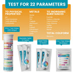 SJ WAVE 22 in 1 Water Test Kits - 10 Strips Drinking Water Test Kit, Home Tap and Well Water Tester