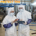 CAREGY 2 Pack/25 Pack Hazmat Suits Disposable Protective Coveralls