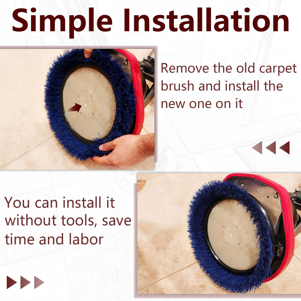 237058 Blue Crimped Polypropylene Scrub Orbiter Brush for Oreck Bissell