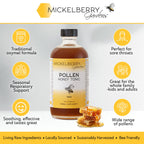 Mickelberry Gardens Pollen Honey Tonic 4oz 2 Pack Respiratory Support