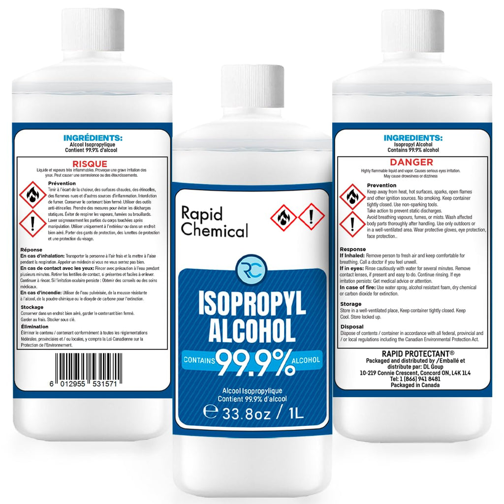 99% Isopropyl Alcohol - USP Grade - 99 Percent IPA Alcohol - 4 Pack 33.8 fl oz - 1 Gallon