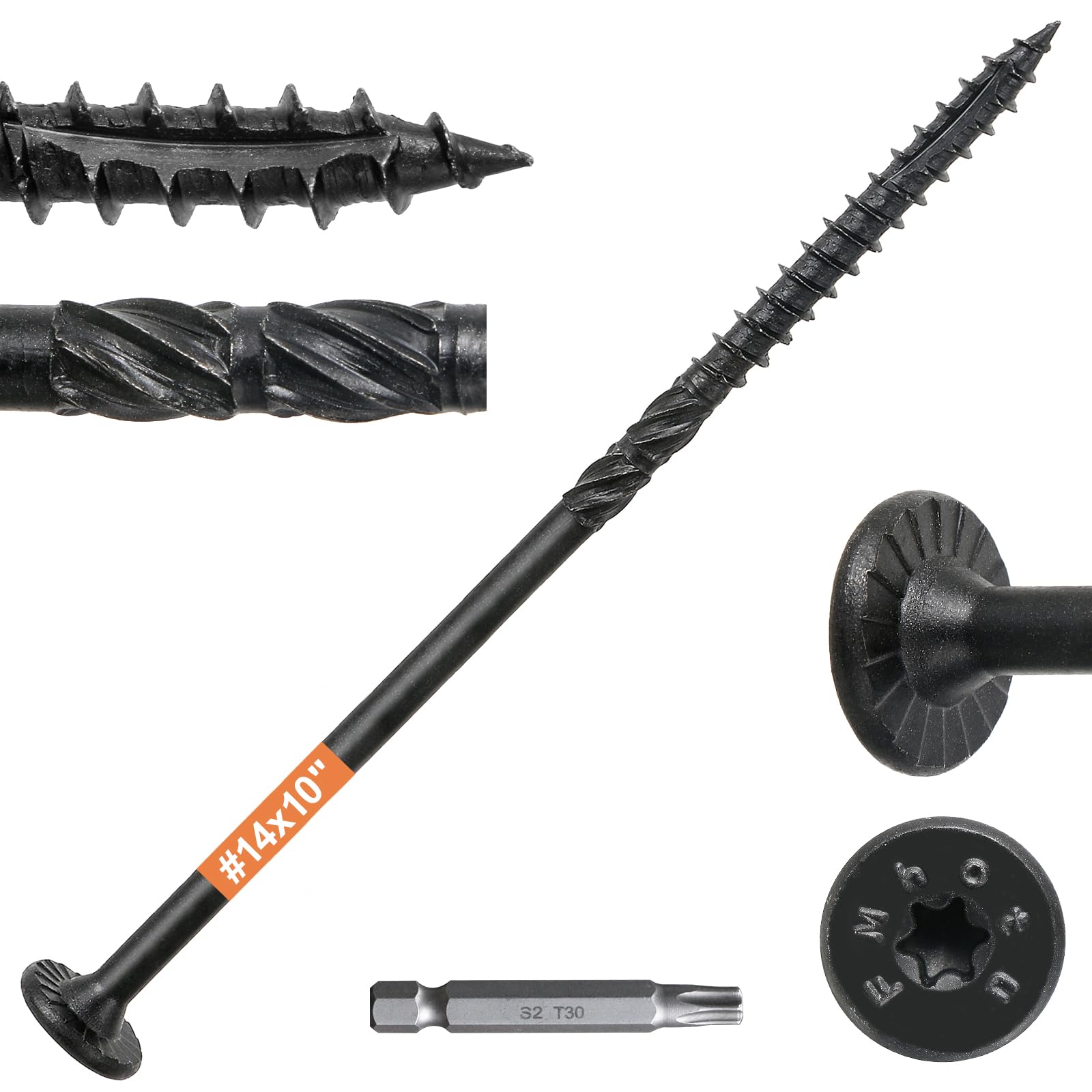 #14 x 10 Wood Structural Lag Screws