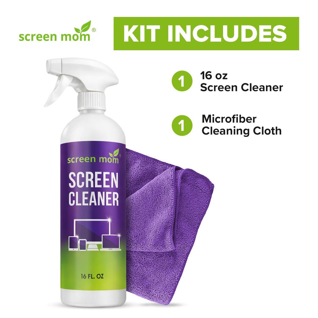 Screen Mom Screen Cleaner Spray 16oz Bottle for TV, Car, Laptop & Computer