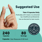Micro Ingredients Phosphatidylserine 600 mg Per Serving, 240 Capsules | Soy Free Phosphatidylserine Supplement with Choline, Lion’s Mane, Ginkgo & Omega-3 | Non-GMO, Gluten Free