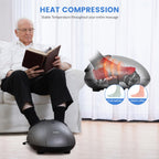 Breo Foot Massager Machine with Heat, Deep Kneading, Air Compression, Rolling Massage for Tired Feet and Plantar Fasciitis, Fits up to EU Feet Size 46