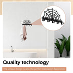 Reallnaive Cobweb Over The Door Hooks Christmas Gothic Bathroom Decor Creepy Hanger Wall Mount Rack Holder for Towel, Hat, Coat, Cloth, Keychain, Bag, Home Organizer