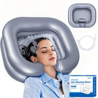 Inflatable Shampoo Basin for Bedridden and Disabled,Portable Shampoo Bowl for Injured, Hair Washing Basin for Childred,Pregnant Woman,Easy Hair Washing at Home (Silvery)