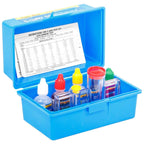 XtremepowerUS 5-Way Swimming Pool Test Kit pH, Chlorine, Bromine, Alkalinity Chemistry Testing with Case Spa, Inground Above Ground Pool Residential