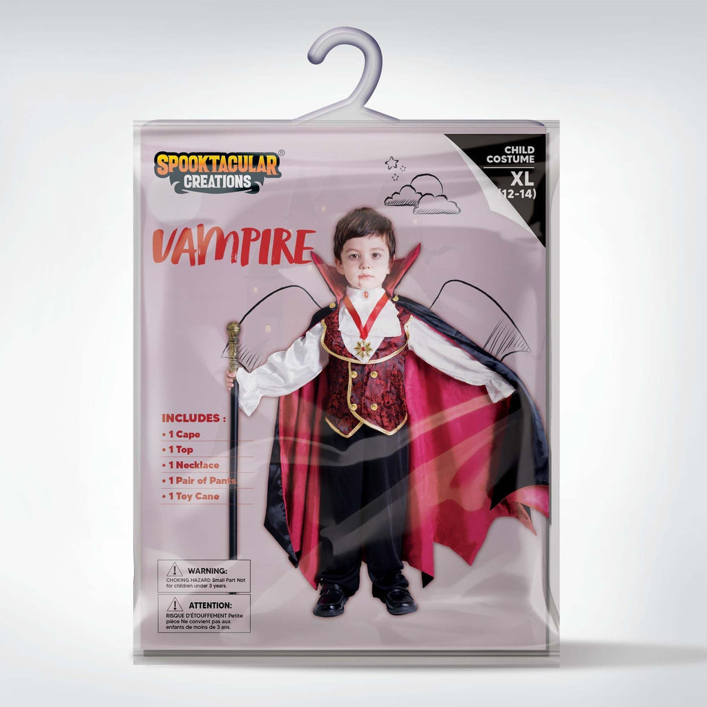 Spooktacular Creations Halloween Gothic Vampire Costume Kids, Deluxe Halloween Vampire Costumes for Dress Up, Role Play