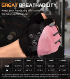 Sunnex Gym Gloves - Fingerless, Breathable Workout Gloves for Weightlifting, Sports Training
